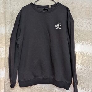 H&M Black Crewneck Sweater mickey Disney Boring Pals